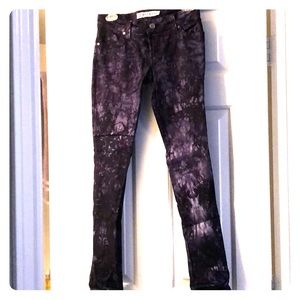 Purple tie dye jeans